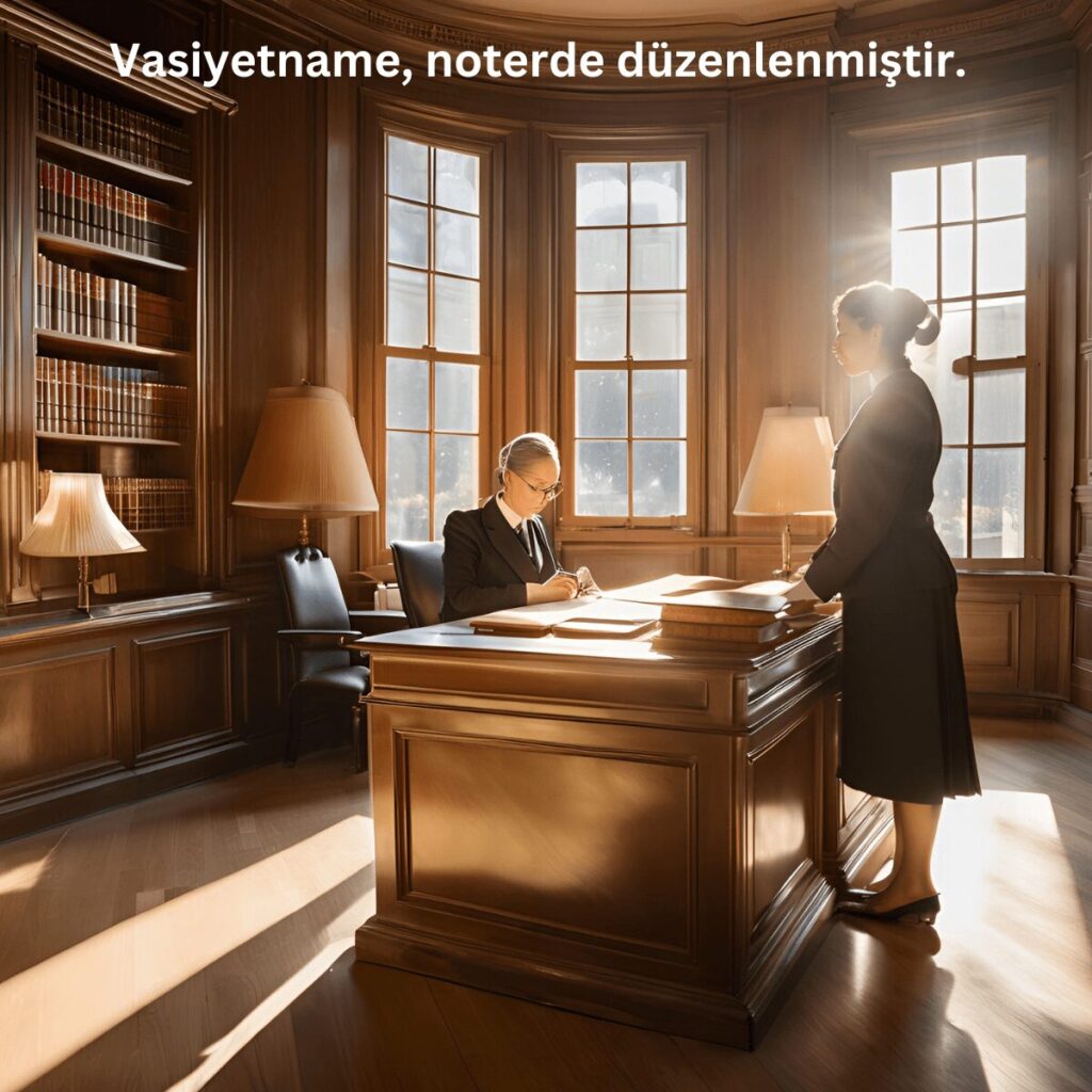 Vasıyetname, noterde düzenlenmiştir